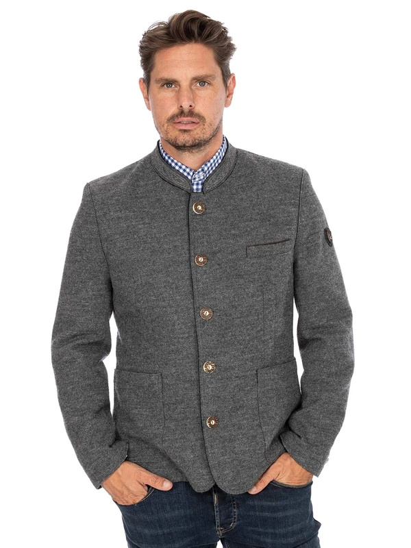 Stockerpoint Men's Jacke Wolfgang2 Trachtenjacken Not Applicable, Grey (Grad Grau), Small (Manufacturer Size: 48)