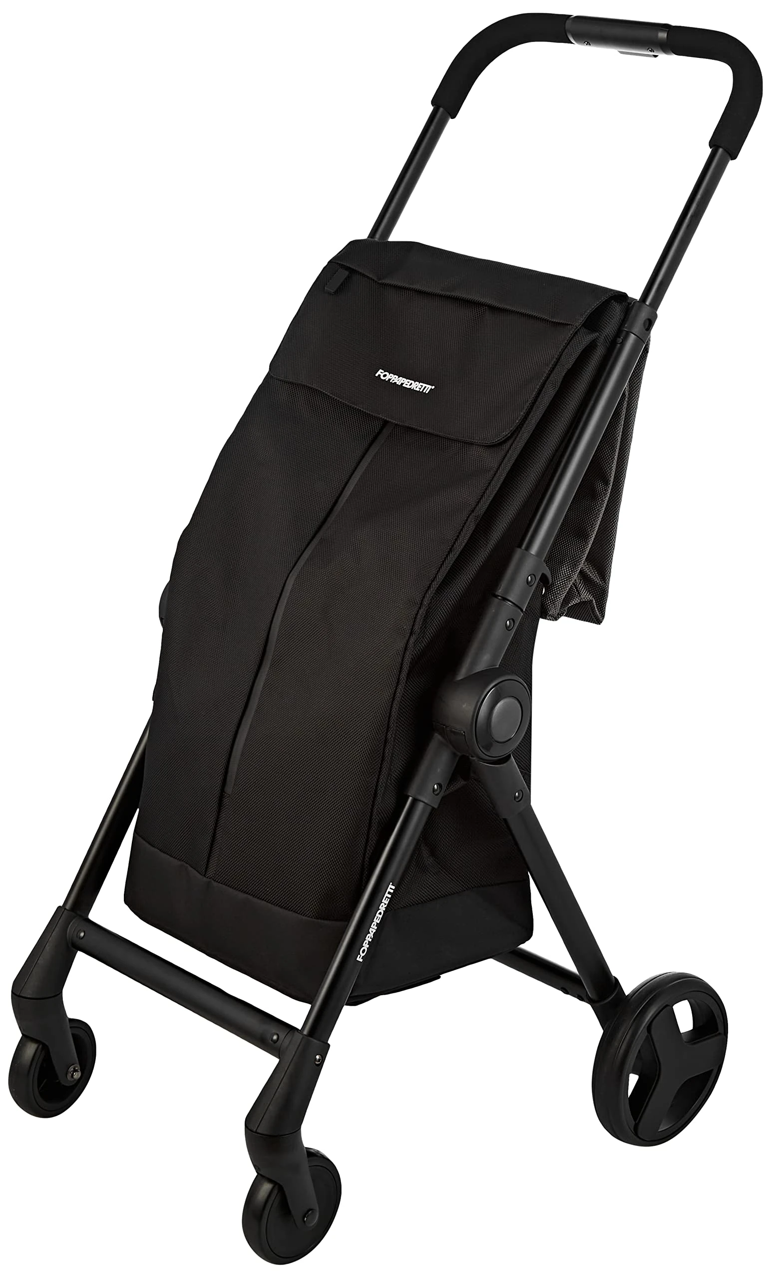 Go Fast Folding Shopping Trolley, Black