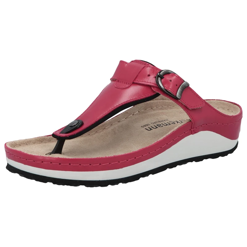Berkemann Women's Mila Flip Flops, Red Rot 201, 8.5 UK