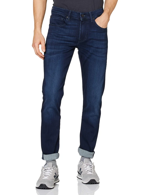 7 For All Mankind Men's Slimmy Tapered Fit Jeans, Blue (Dark Blue 0ip), W40/L32 (Size: 40)