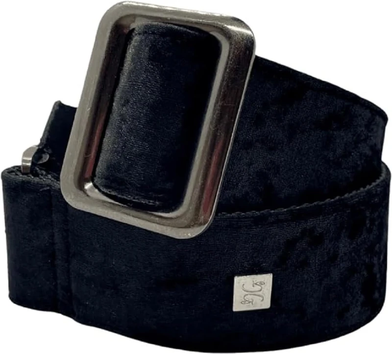 GET'M GET'M Crushed Velvet 2" Guitar Strap - Black