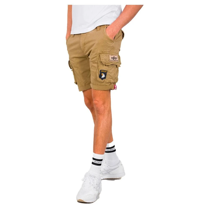 Alpha Industries Men's Crew Short Patch Sand