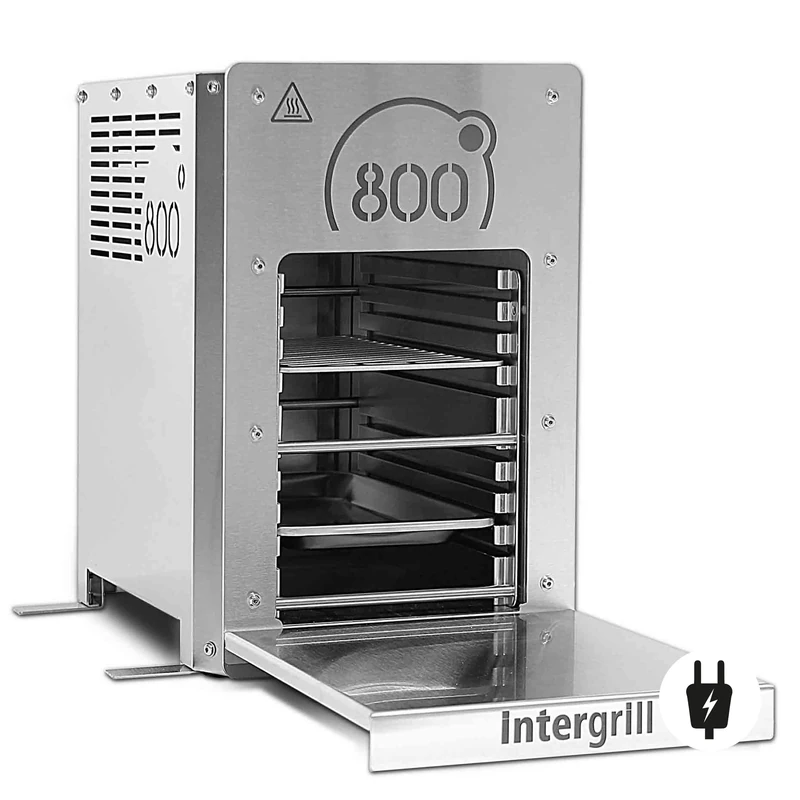 intergrill 800° Electric Grill, Steak Grill, Indoor Quartz Burner, High-Performance Grill, Professional Quality, 20 kg, Top Heat Grill, Table Grill, Stainless Steel with Grill Grate, Gastro Bowl - Image 1