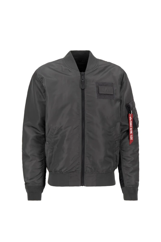 ALPHA INDUSTRIES Men's Ma-1 Tt Custom Bomber Jacket, Greyblack, XL