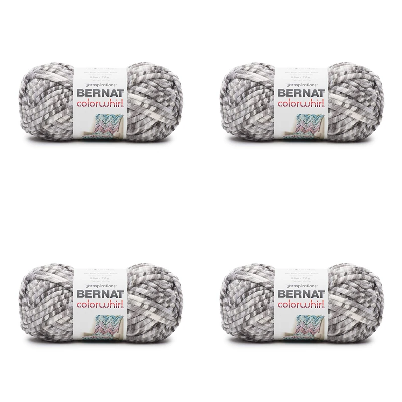 BERNAT ColorWhirl Pack of 4 balls-250g Each Ball-Stormy Weather
