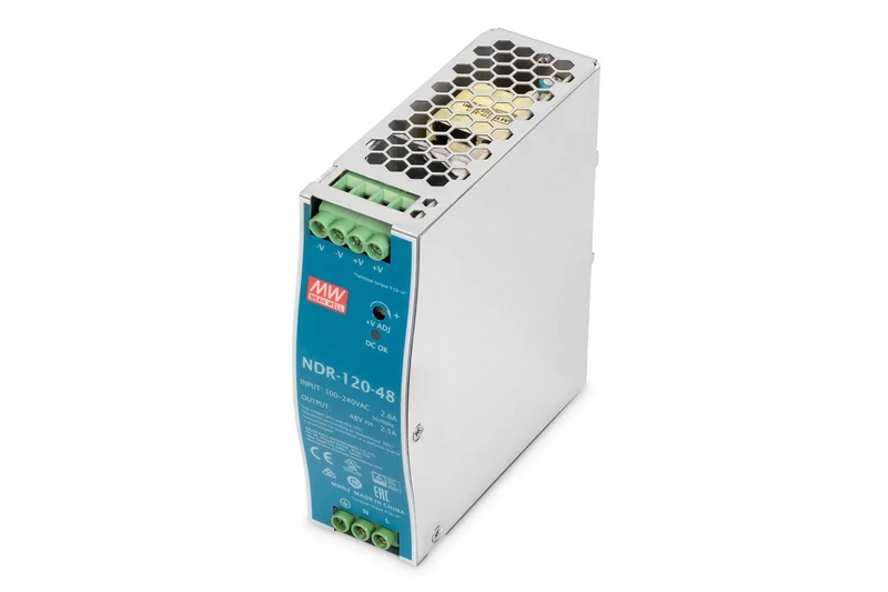 DIGITUS Industrial Power Supply 48V DC, 120W AC-DC, metal case, DIN rail mountable