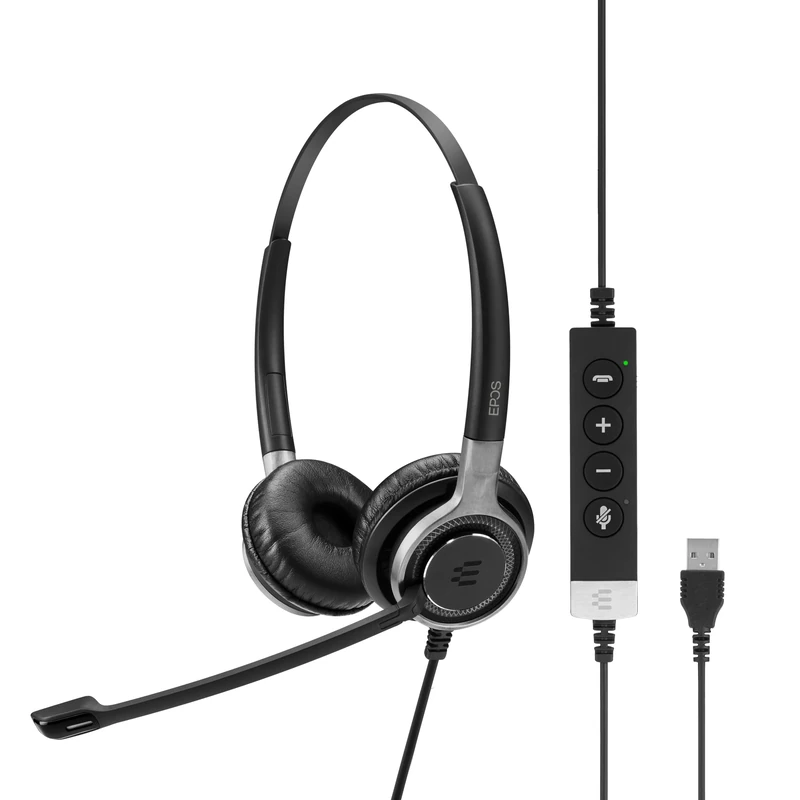 Sennheiser SC 660 ANC USB (508311) - Double-Sided (Binaural) Business Headset | for Skype for Business | with HD Sound, Active Noise Cancellation Microphone, & USB Connector (Black)
