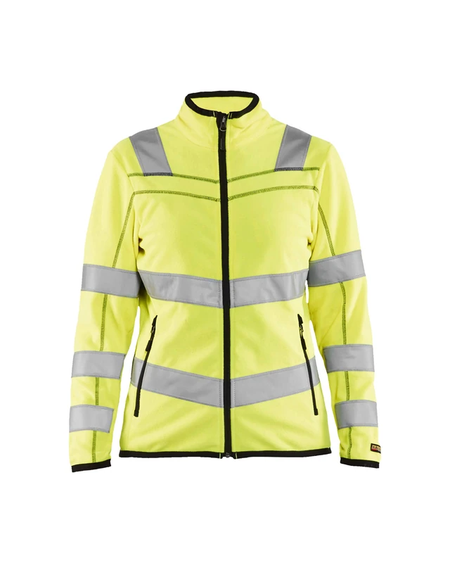 Blaklader 496610103300XS Women's Microfleece Jacket, High Vis Yellow, Size XS