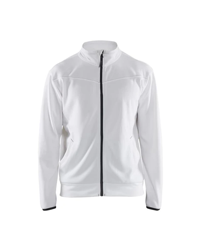 Blaklader 336225261098XXL Zip Sweat Jacket - White/Dark Grey, Size XXL