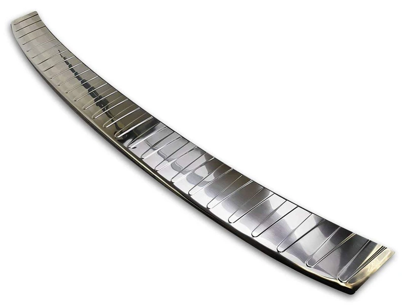 Avisa Stainless Steel Rear Bumper Protector Compatible with Ford Transit/Tourneo Custom 2012-2018 & 2018 - 'Ribs'