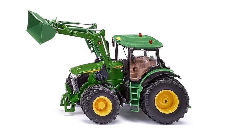 siku 6792, John Deere 7310R tractor with front loader, Green, Metal,Plastic, 1:32, Remote controlled with app via Bluetooth, Remote control not included