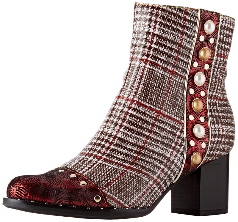 LAURA VITA Women's Emcilieo 03 Ankle Boots, Rouge, 3.5 UK