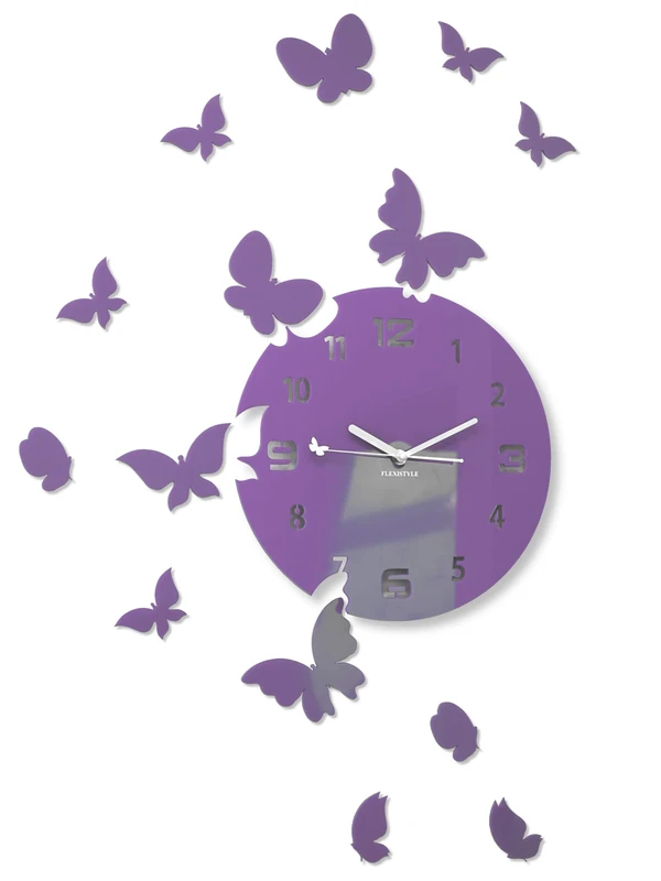 FLEXISTYLE Wall Clock, Acrylic, Milka, 30 cm