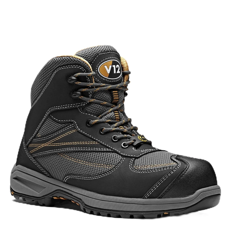 V12 Torque, Lightweight Vegan Men's Safety Hiker, Size 06, Grey