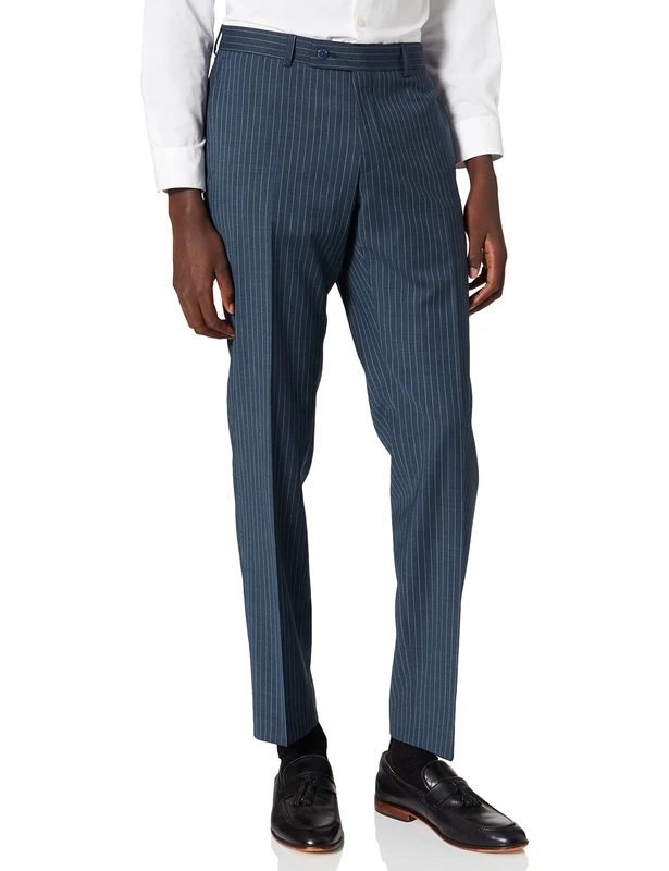 Daniel Hechter Men's Trousers Modern Suit, Blue (Blue 680), 22 (Size: 48)