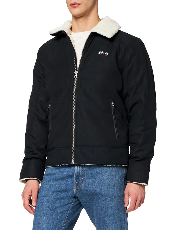 Schott NYC Men's Okla Jacket, Blue (Navy Navy), Small