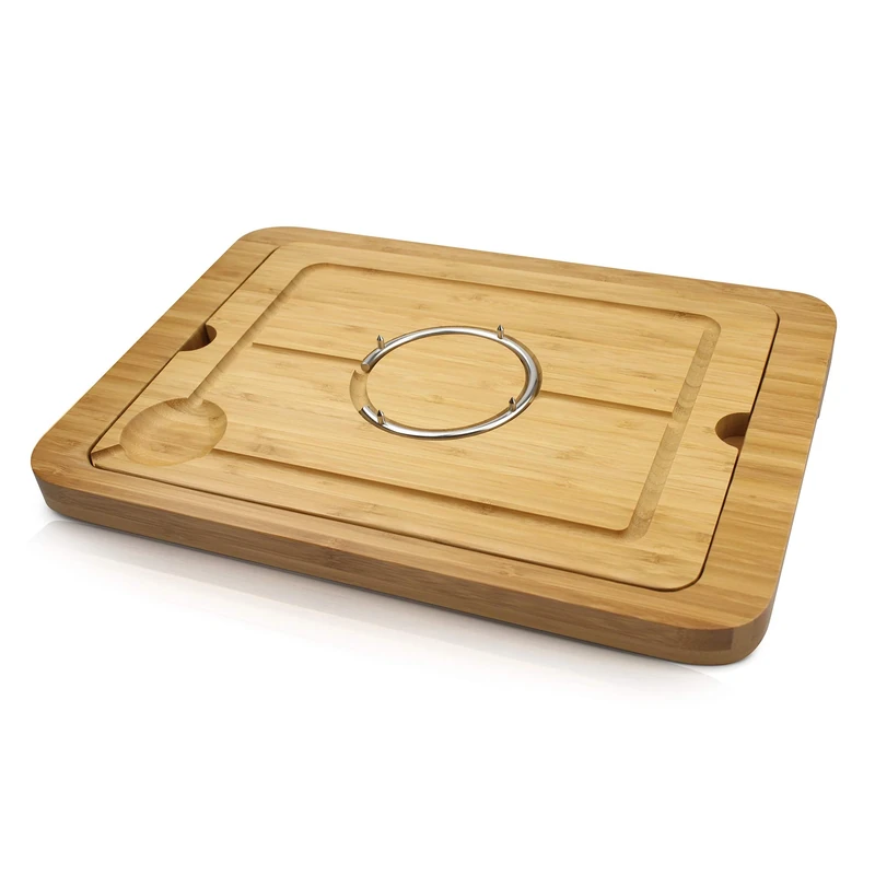 Rockingham Forge Deluxe Bamboo 5-in-1 Rectangular Multi-Board Set, 40 x 28 cm