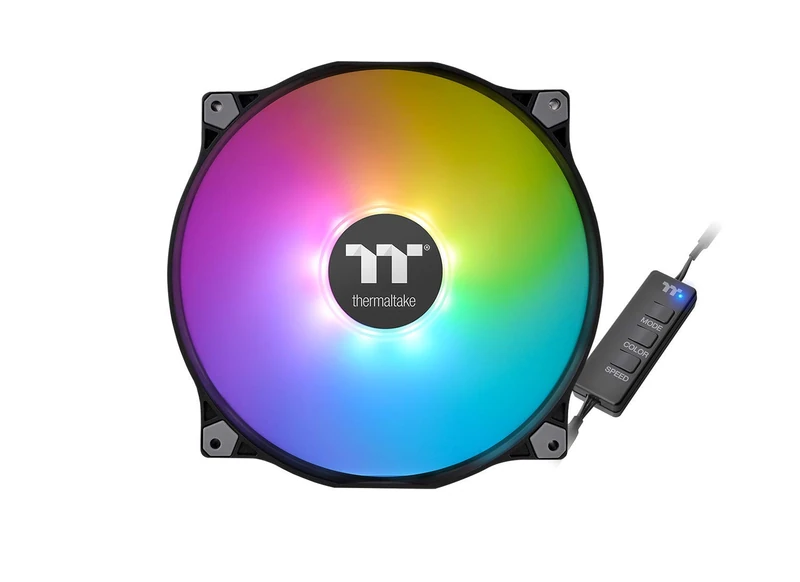 Thermaltake Pure 20 ARGB Sync Edition Quiet Radiator PWM LED Fan 5V RGB 200mm - Black (Controller included),CL-F081-PL20SW-A,1 Pack