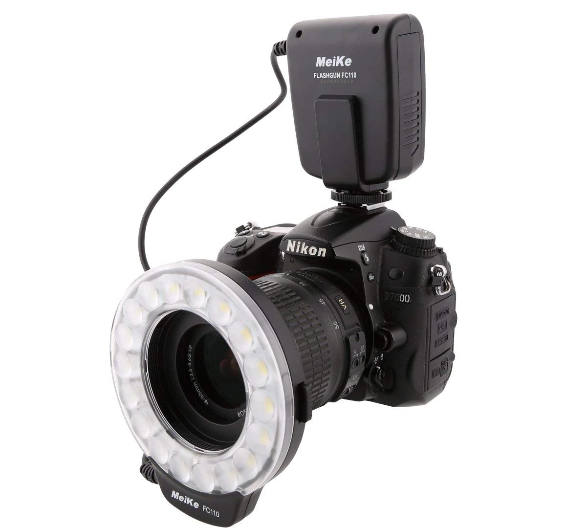 Meike FC-110 LED Marco Ring Flash for Canon Nikon Pentax Olympus Cameras