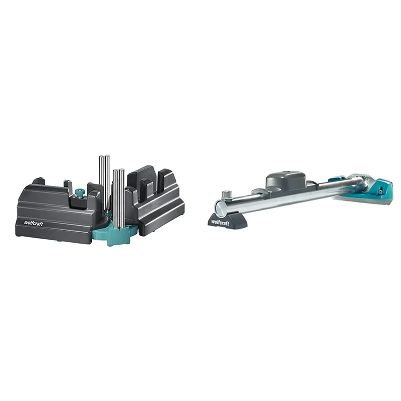 wolfcraft Bevel and mitre Box I 6948200 I 2-in-1 Product for Precise baseboards & Hammer Pulling Ledge I 6945000 I 3-in-1 Product for Joint-Free Connection of Laminate and parquet