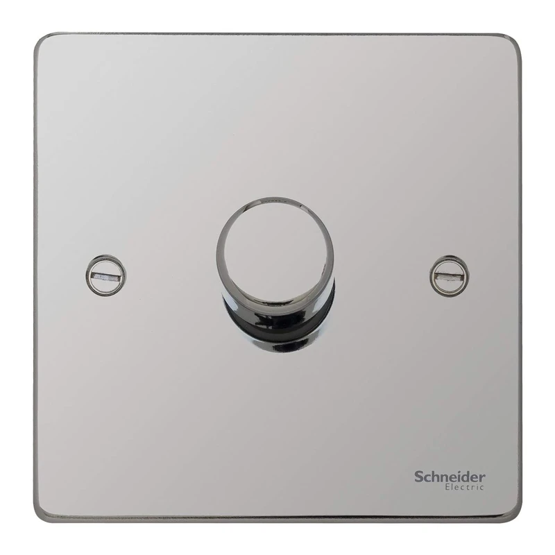 Schneider Electric GU6512CPC Ultimate Low Profile Polished Chrome 1 Gang 2 Way 400W/VA Mains & LV dimmer