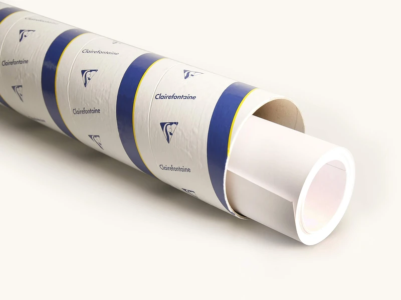 Clairefontaine - Ref 975166C - Paint'ON Multi-Technique White Paper Roll (Single Roll) - 1.3m Width x 10m Length, 250gsm Smooth Paper, Acid Free, pH Neutral