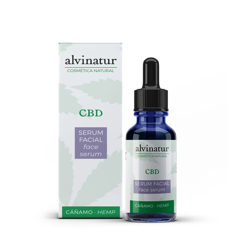 Organic Hemp Oil and CBD Face Serum - Anti-Ageing Serum with Cannabidiol for Exhausted and Tired Skin - Anti Acne, Pimples and Impurities - Ideal for Intensive Care and Face Massage - 30 ml - Image 1