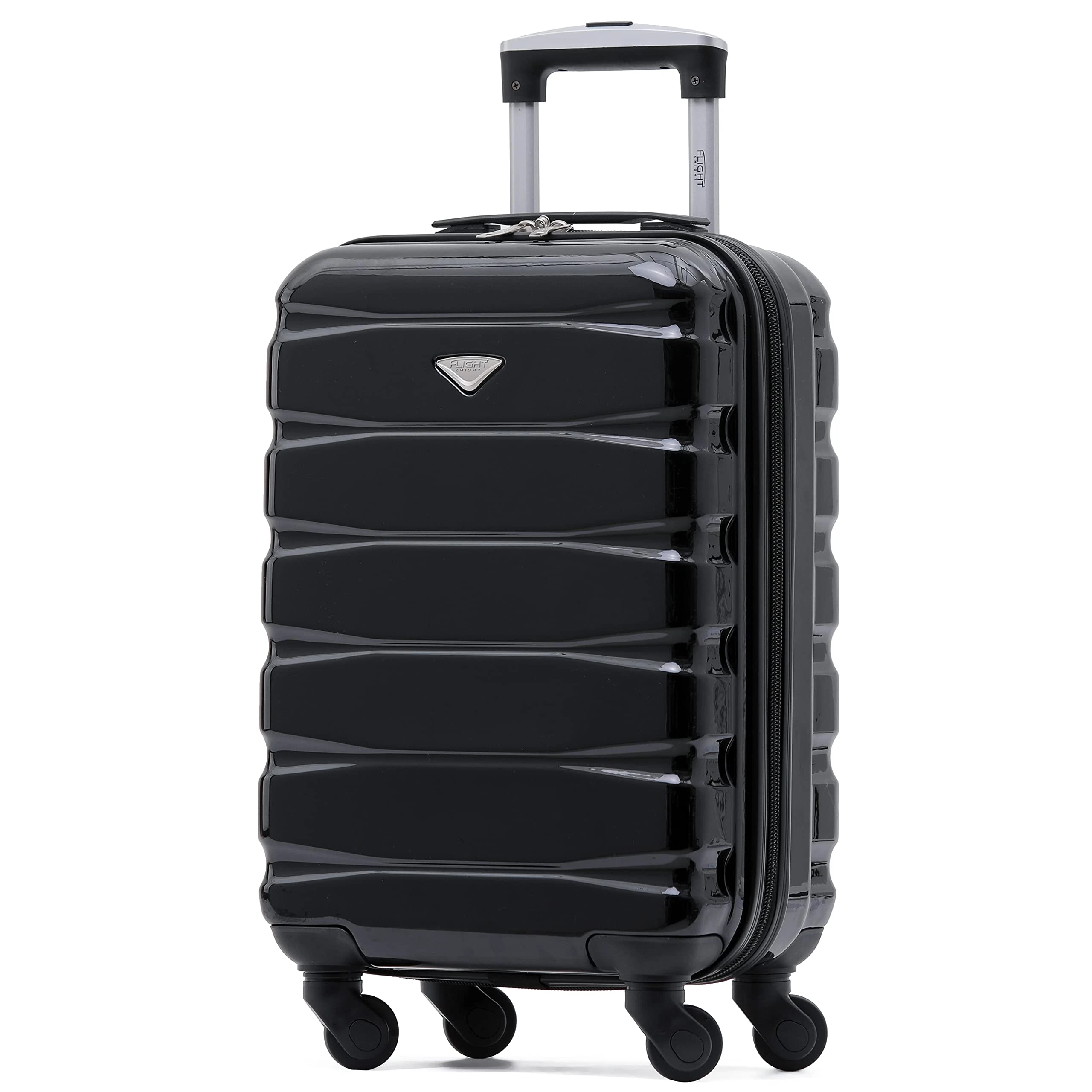 Flight Knight Cabin Suitcase 55x35x20, Carry On for Over 100 Airlines Like Ryanair, EasyJet, British Airways, Virgin Atlantic Lightweight Small Durable Cabin Bag, ABS Hard Shell, Hand Luggage