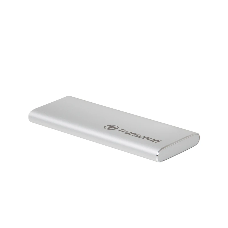 Transcend 240GB ESD240C Portable SSD Up to 520MB/s Aluminum Silver Type-C