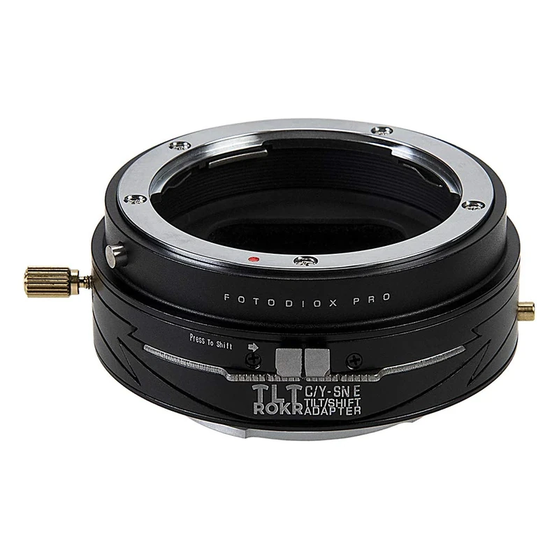 Fotodiox Pro TLT ROKR Tilt/Shift Lens Mount Adapter Compatible with Contax/Yashica (CY) Lenses to Sony E-Mount Cameras