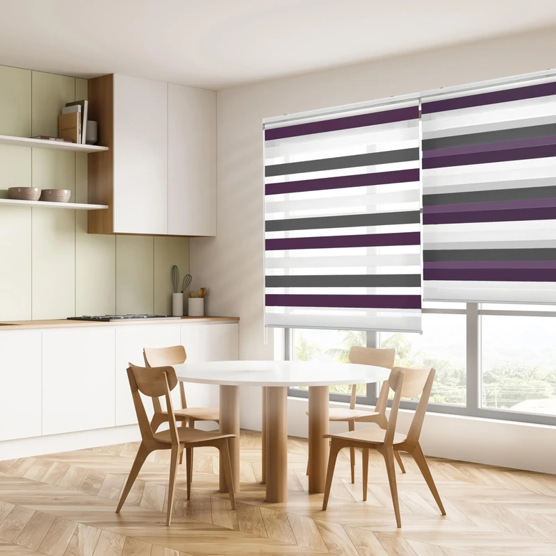 Blindecor Lira Roller Blinds, Brown Lila, 160 x 180 cm - Image 1