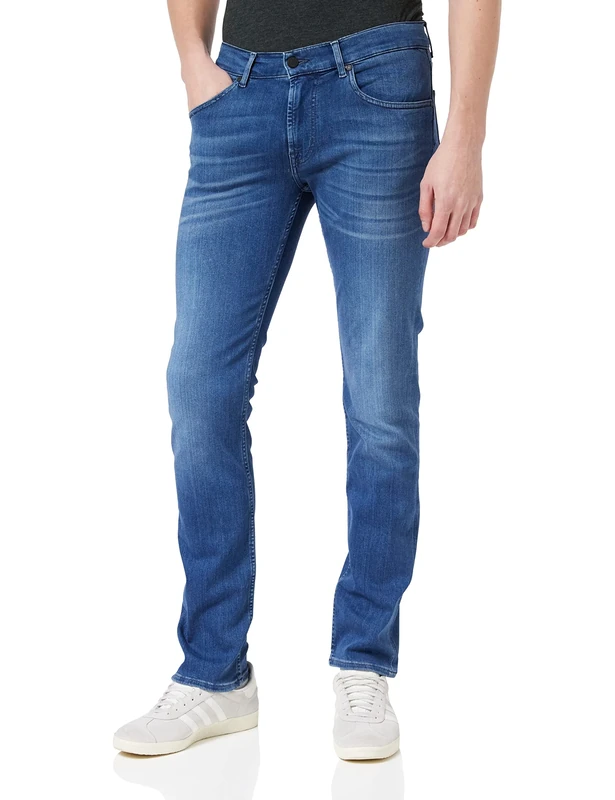 7 For All Mankind Men's Slimmy Slim Jeans, Blue (Mid Blue BD), W38/L34 (Size: 38)