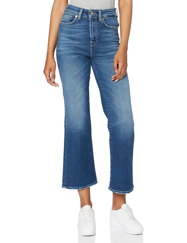 7 For All Mankind Women's Hw Vintage Cropped Boot Bootcut Jeans, Blue (Mid GL), W32/L28 (Manufacturer Size: 32/27,5)