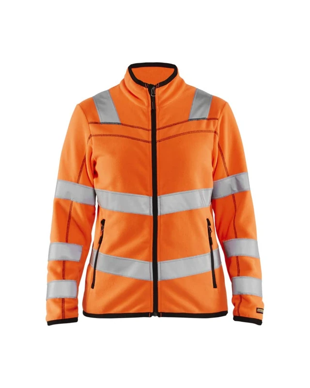 Blaklader 496610105300XXL Women's Microfleece Jacket, High Vis Orange, Size XXL