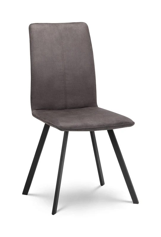 Julian Bowen Charcoal/Black Fabric Monroe Dining Chairs Set of 2