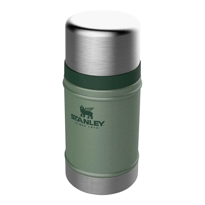 STANLEY 1913 Classic Legendary Food Jar 0.7L - Hot For 15 Hours - BPA-Free - Stainless Steel Coffee Flask - Leakproof Lid Doubles As Cup - Dishwasher Safe - Thermal Lunch Box - Hammertone Green