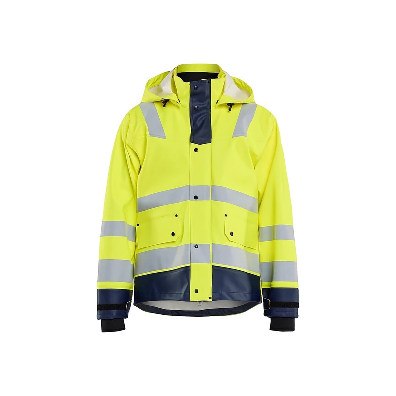 Blaklader 432720053389XS Level 3 Rain Jacket, High Vis Yellow/Navy, Size XS
