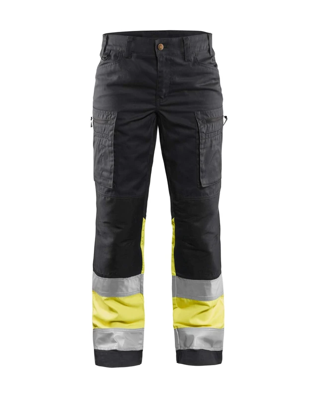 BLÅKLÄDER Ladies Hi Vis Trousers Stretch 22S Black/Yellow