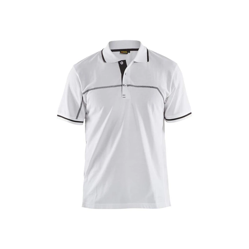 Blaklader 338910501098XS Polo Shirt, White/Dark Grey, Size XS