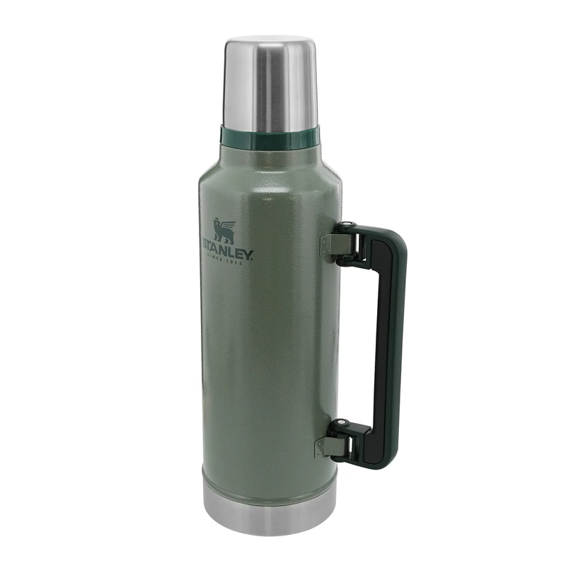 Stanley 1913 Classic Legendary Thermal Flask 1.9L - Keeps Hot Or Cold for 45 Hours - BPA-Free Insulated Bottle - Stainless Steel Coffee Flask - Leakproof - Dishwasher Safe - Green