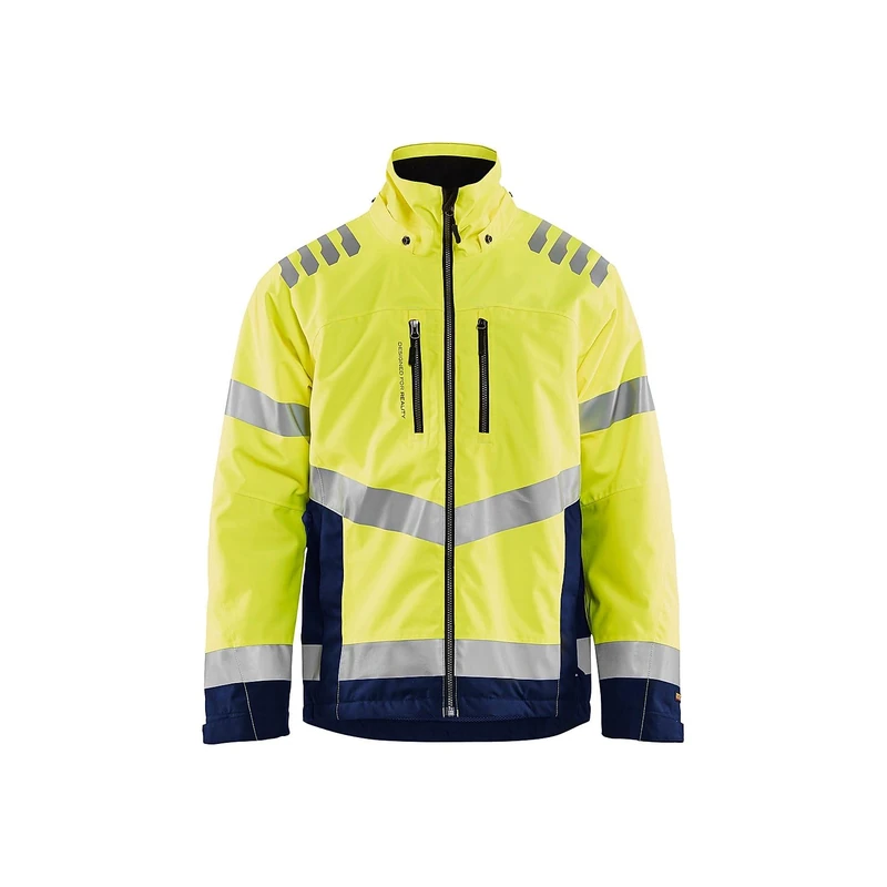 Blaklader 478019773389XL Winter Jacket, High Vis Yellow/Navy, Size XL