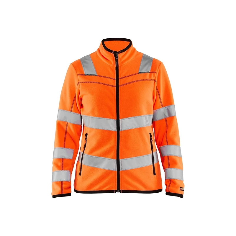 Blaklader 496610105300XS Women's Microfleece Jacket, High Vis Orange, Size XS