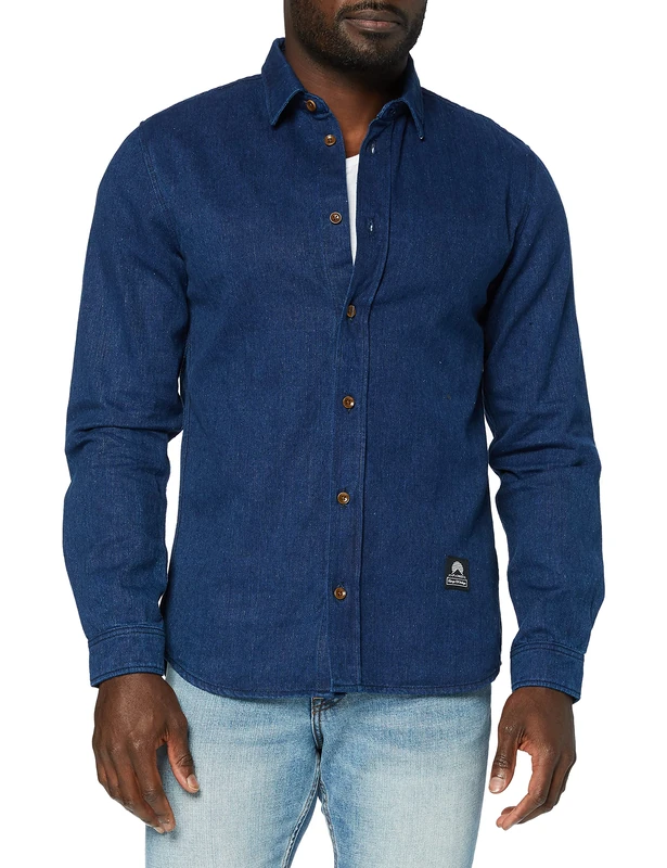 Kings of Indigo Men's Enda Denim Shirt Not Applicable, Blue (Rinse 2500), Small