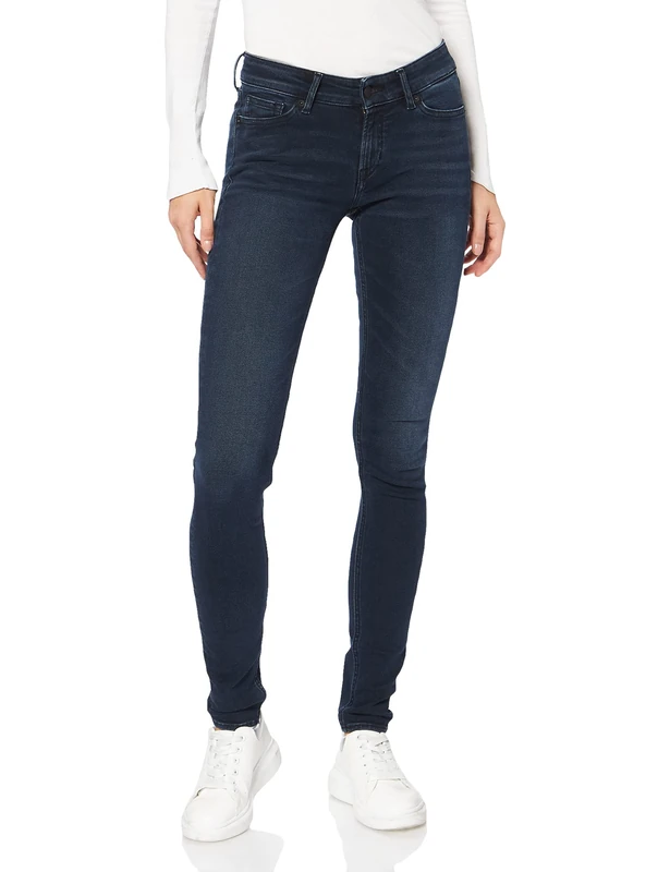 Kings of Indigo Women's Juno Slim Jeans, Black (Dark Od Black 6100), (Size: 25/32)