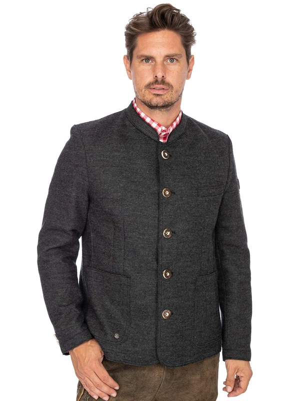 Stockerpoint Men's Jacke Wolfgang2 Trachtenjacken Not Applicable, Grey (Anthrazit Anthrazit), Large (Manufacturer Size: 52)