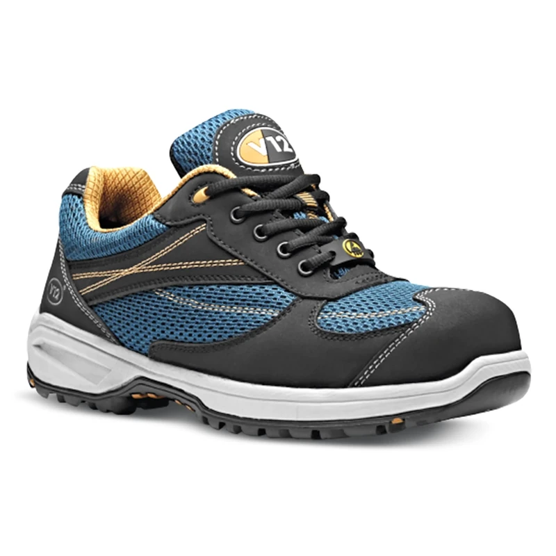 V12 Safety Trainers boots, Lightweight & Comfortable Safety boots, Composite Toecap, Cushioned Insoles, Slip-Free IGS Sole, ESD Compliant Trainer boots - Size 12