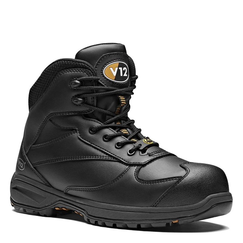 V12 Octane, Lightweight Vegan Men's Safety Hiker, Size 12, Black