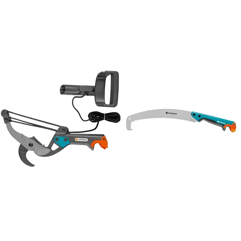 Gardena 00297-20 Combi-System Anvil Branch Pruner - Multi-Colour & 08738-20 300 PP Curved Combi-System Garden Saw - Multi-Colour