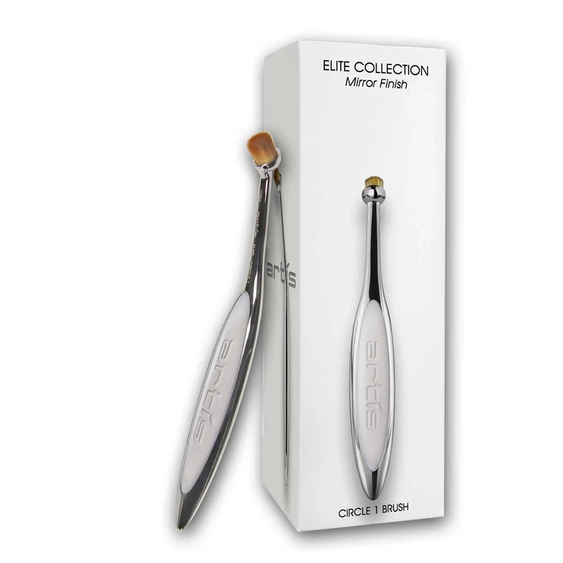 Artis Elite Circle 1 Makeup Brush | Round Blonde Fibre Bundle | Lipstick Bullet Tip | Ideal For Lip Products and Concealer For Spots