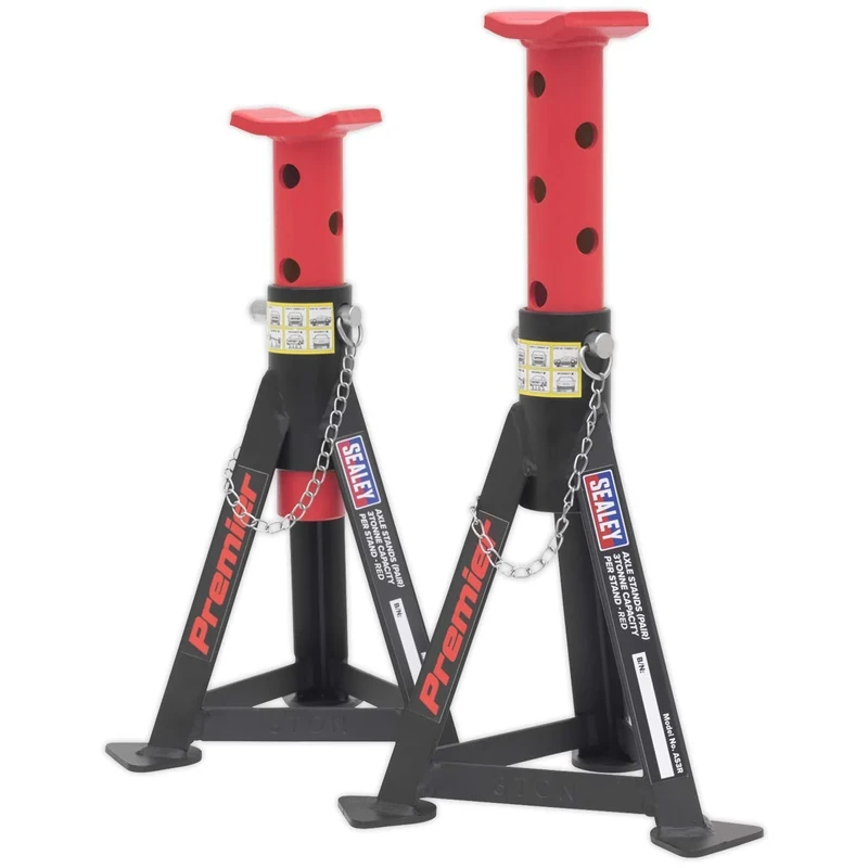 Sealey AS3R Axle (Pair) 3tonne Capacity per Stand-Red
